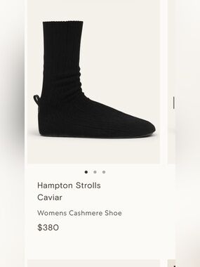 Brave Pudding Hampton Strolls Cashmere Sock Shoe - Black. Never worn